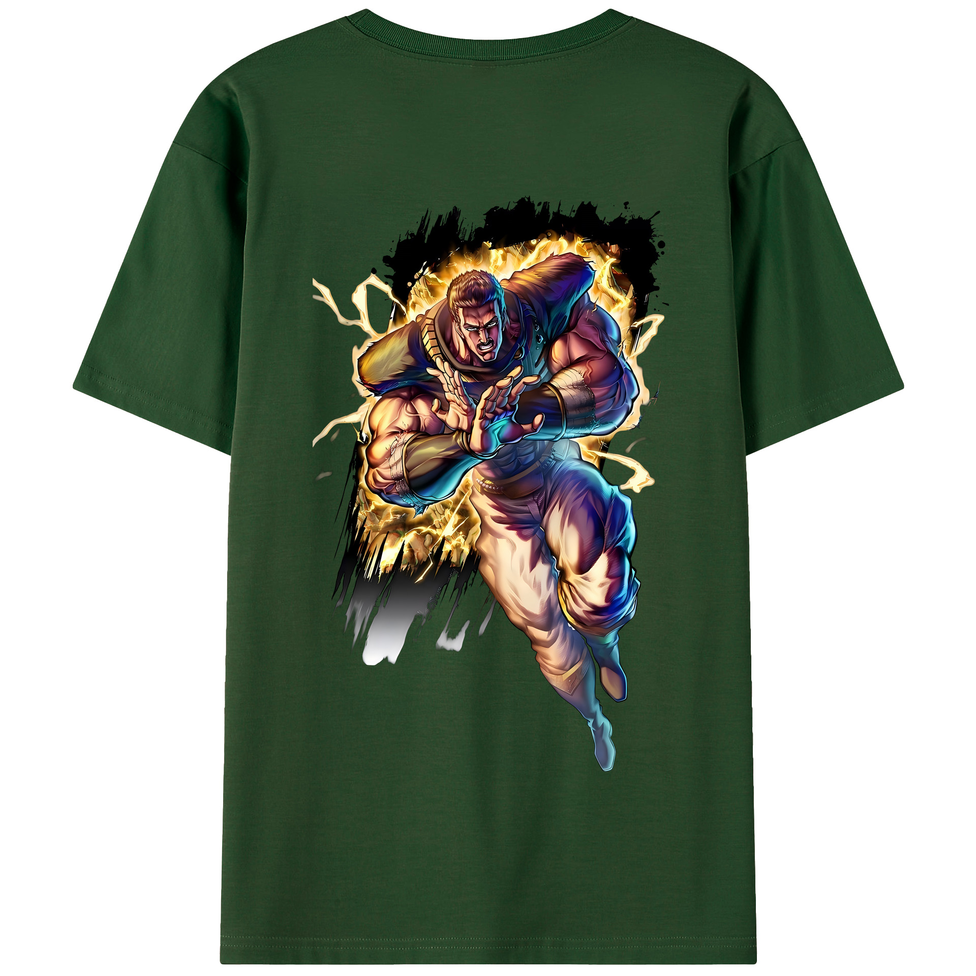 （画像用） 北斗の拳 Fist of the North Star 綿100％半袖Tシャツ（背面プリント）